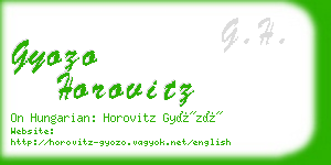 gyozo horovitz business card